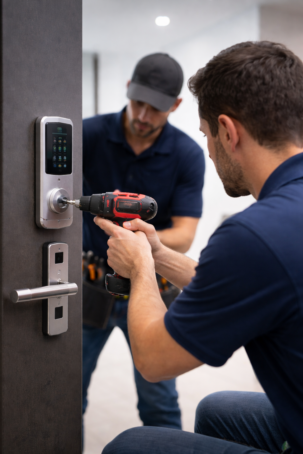 Equipo Domolock trabajando en una instalación